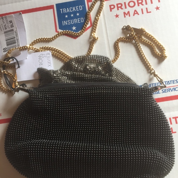 From St Xavier beaded gem embellished fold over MERCURY clutch bag - Picture 3 of 8